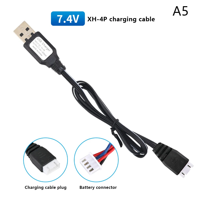 .Hot Sale.7.4V (3.7V X2) Charger SM-2P/3P SM-4P Reverse XH-3P/4P Li-ion Battery Electric RC Toys Car Boat USB Charge view 2