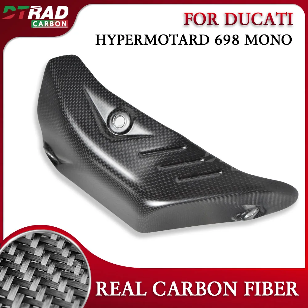 

Для Hypermotard 698 MONO RVE 2024 2025 выхлопная труба из углеродного волокна задний теплозащитный обтекатель комплект аксессуаров защита от ожогов