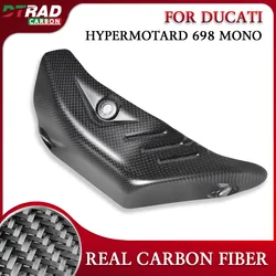 For Hypermotard 698 MONO RVE 2024 2025 Carbon Fiber Exhaust Pipe Rear Heat Guard Fairing Kit Accessories Anti-Scald Protection