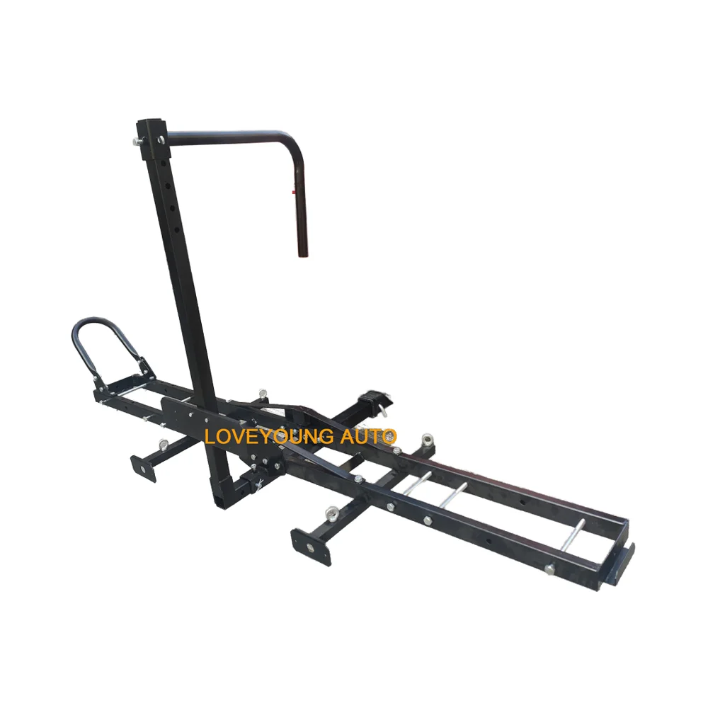 Universal Heavy Duty Black Motorbike Cargo Rack Fat Bike Rear Carrier Powder Coated with Lights Rack and Stand Rod Motorcycle
