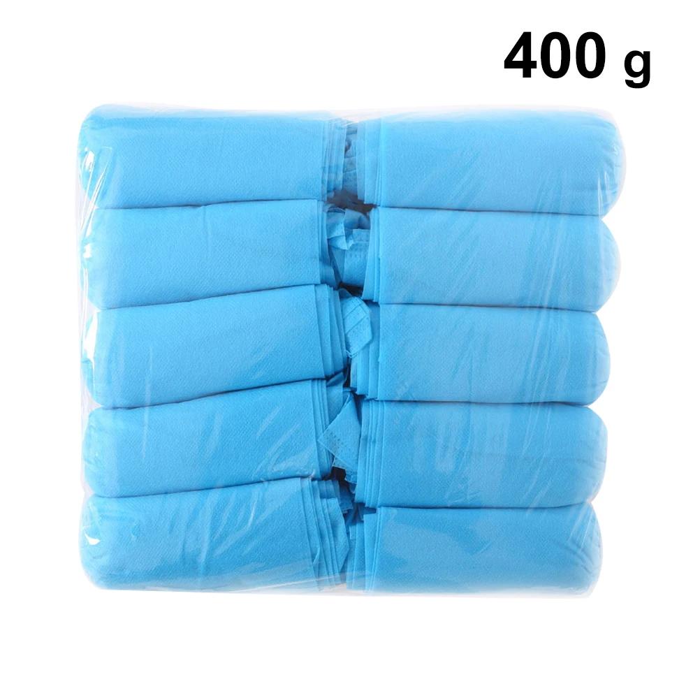 

100pcs Nonwoven Fabric Shoes Cover Disposable Nonslip Shoe Protector Elastic Breathable Lightweight Floor Protection Home Travel
