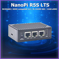Nanopi R5S LTS Rockchip RK3568B2 4GB RAM 32GB eMMC Development Board Quad-Cortex-A55 CPU 2.0GHz,2x PCIe 2.5Gbps Ethernet,OpenWRT