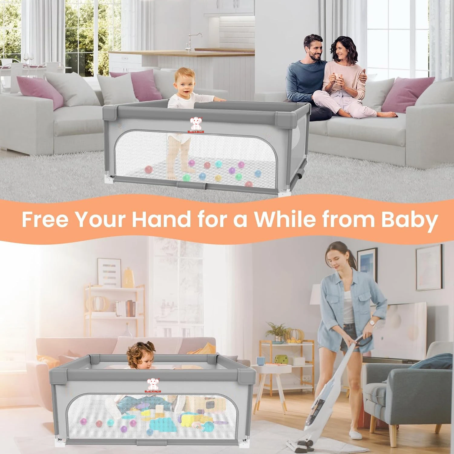 Foldable Baby Playpen 47\