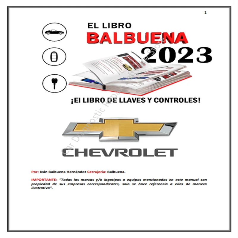 

BALBUENA 2023 Full Page 864 Excellent Manual for Locksmiths THE BOOK OF KEYS AND CONTROL Spanish EI LIBRO DE LLAVES Y CONTROLES