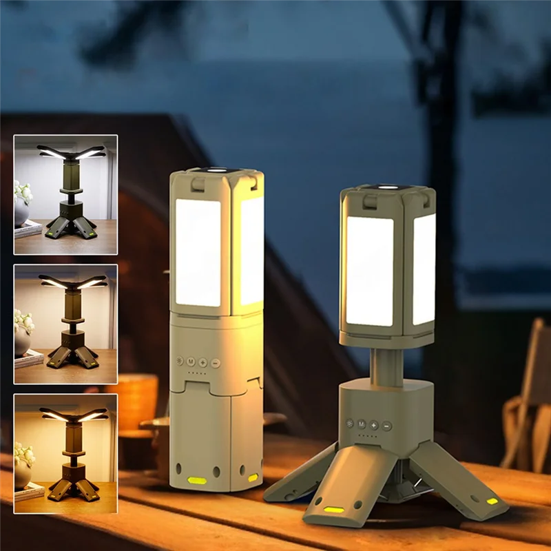 Lanterna de acampamento telescópica KYCOR Lanterna LED externa para caminhadas, barraca de pesca, emergência