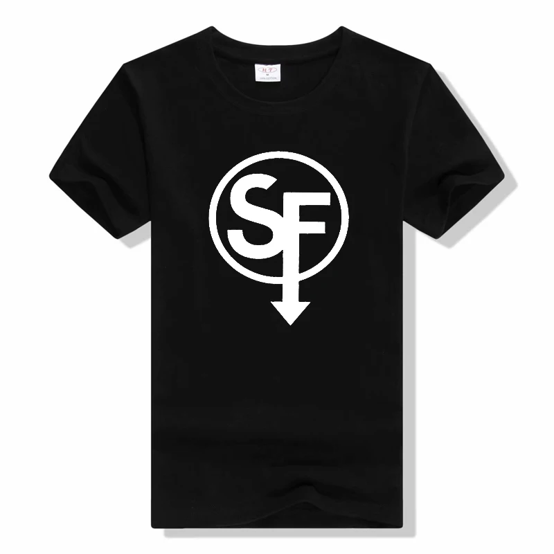 Sally Face Game Sanitys Falls T Shirt For Men Cotton T Shirt Sal Fisher Mask Larry Johnson Game Short Sleeve tees casual tee