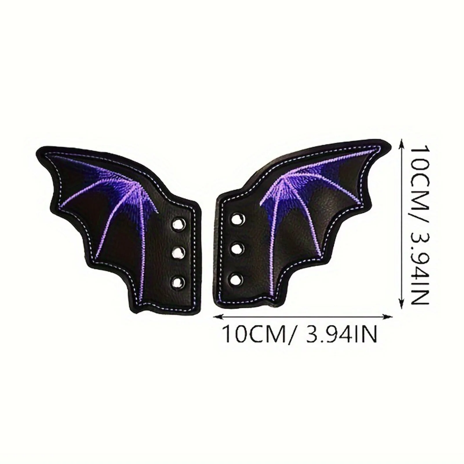 Black Purple Bat Wings Shoes Buckle Delicate Boots Shoes Decorative Accessories for Decorating Boots Shoes