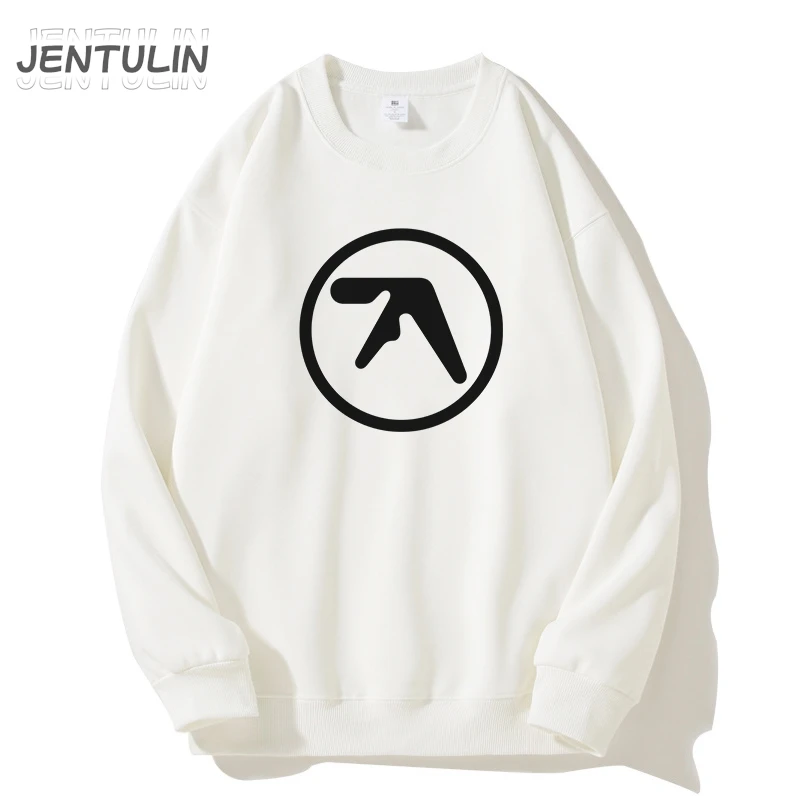 Punk Aphex Twin Print Sweatshirts Oversize Hip Hop Pullover Men Streetwear Harajuku Hoodies Goth Hooded Tops Winter Clothing Y2k