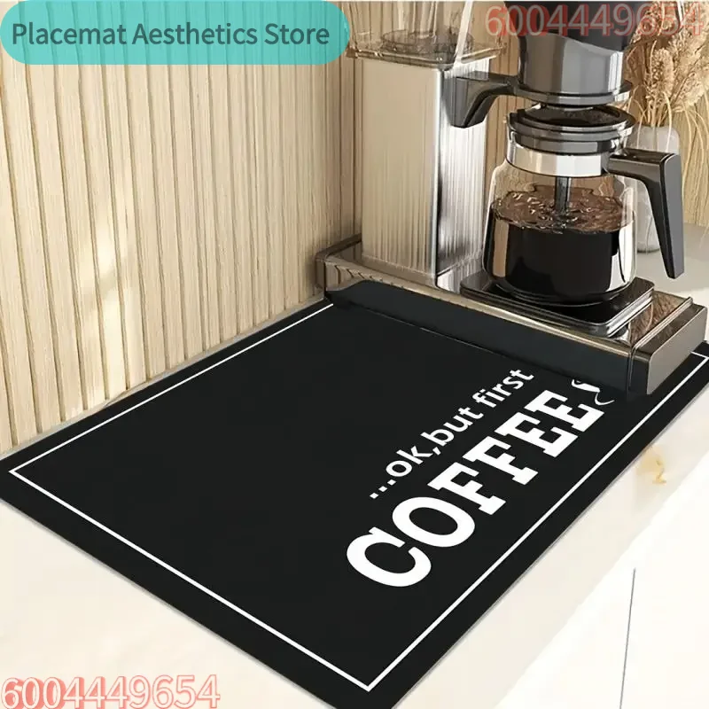 Kaffeemaschinen-Silikonmatte, wasserabsorbierende und schnell trocknende Küchenarbeitsplattenmatte, Kaffeemaschinen-Unterlage