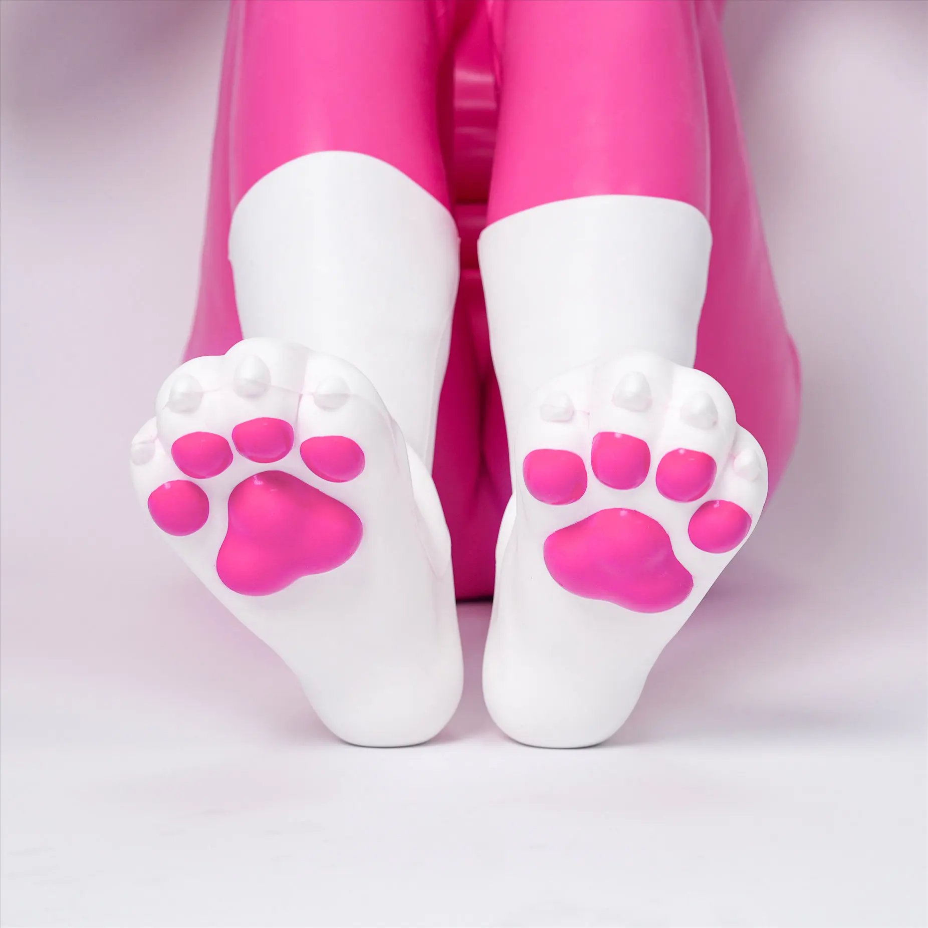 Feturax Silicone Furry Cat Feet for Cosplay Costumes Kitten Paw with Colorful Pads A Pair of Mittens