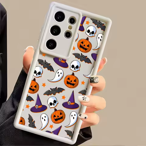 Case for Samsung S23 S24 S22 Ultra S20 FE S21 Plus Angel Eye Ladder Shockproof Protective Phone Cover Silicone Shell Halloween