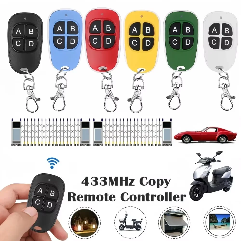 433MHz Copy Remote Control Electric Garage Door Opener Remote Control Duplicator Clone Cloning Code Controller