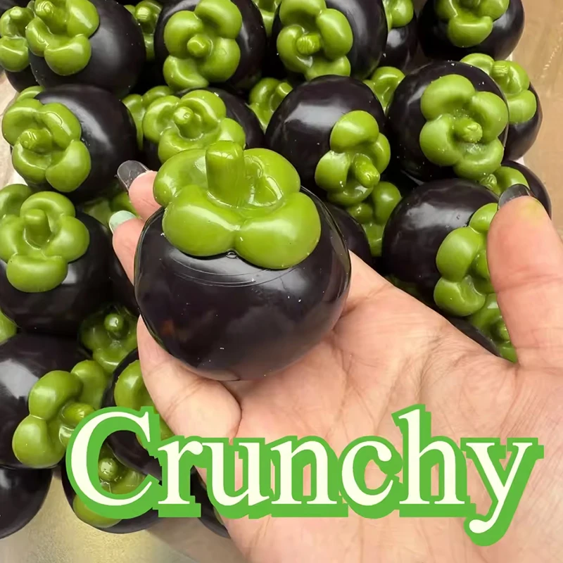 New Mangosteen Crunchy Squishy Fidget Toy Building Block Filling No Rebound Squeeze Toy ASMR Sensory Anti Stress Toy for Adult