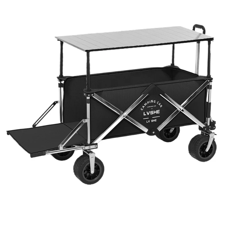 Gathering outdoor camp car rear open folding trolley