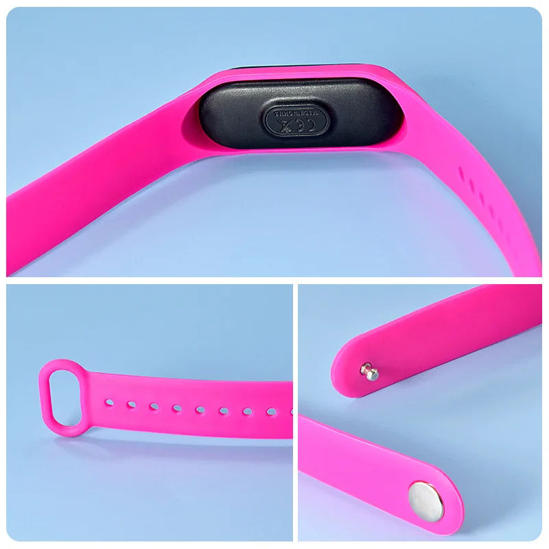 Montre de sport numérique LED multicolore pour enfants, écran tactile simple, montre électronique pour enfants, horloge pour garçons et filles, mode