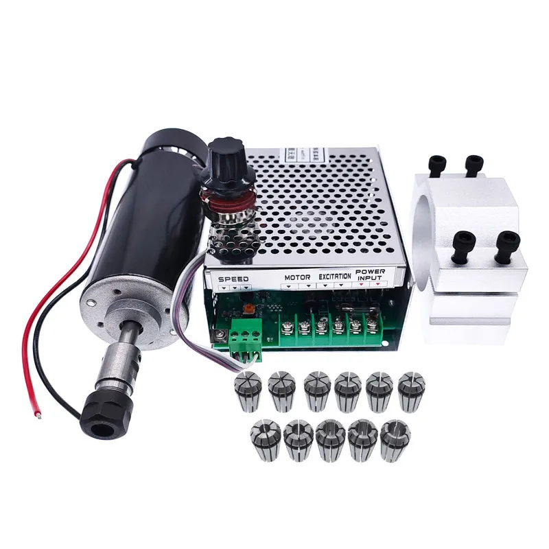 500W 100V Dc Spindle Set 0~110VDC Adjustable speed Governor Power Supply both 110VAC & 220VAC for Engraving machine