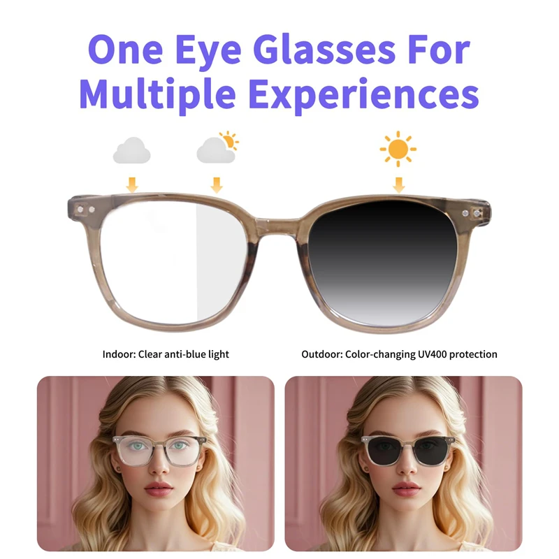 Bluetooth Smart Colour Changing Glasses Open Headphones Driving Call Hands-free Sun Protection Sunglasses For Men Women