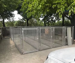 N Dog Cages Metal Kennels Outdoor Hot Dip Galvanizing Dog Kennel Customized Size