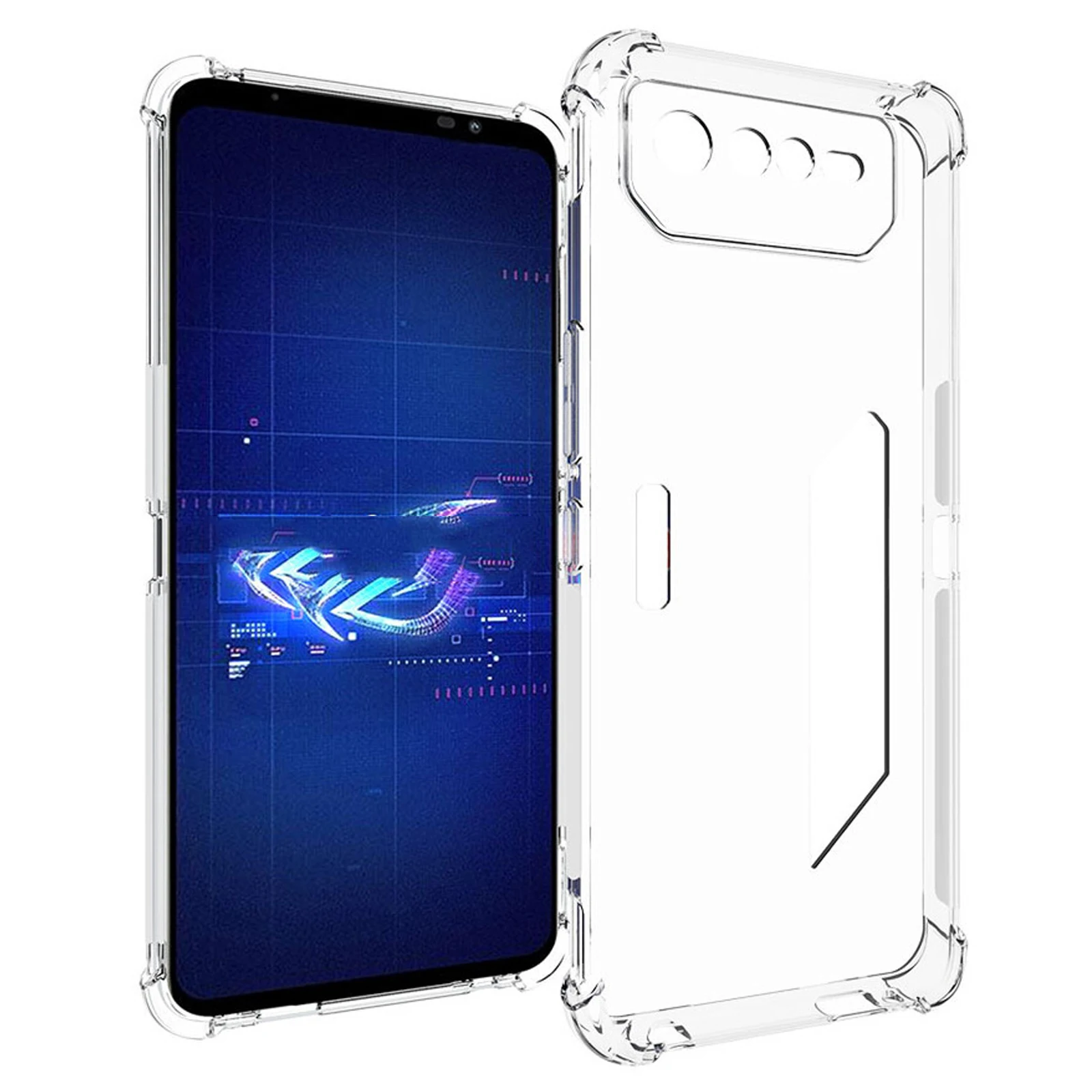 For Rog Phone 6 Case, Slim Transparent Clear Soft TPU Phone Cover, For ASUS Phone 7 Ultimate 5 8 9 ZB601KL, Shockproof Funda