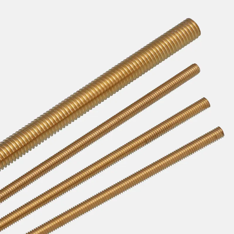 1Pc 황동 전체 미터 나사 막대 막대 나사 막대 볼트 스터드 나사 샤프트 다양한 길이 M2 M2.5 M3 M4 M5 M6 M8 M10 M12 M20