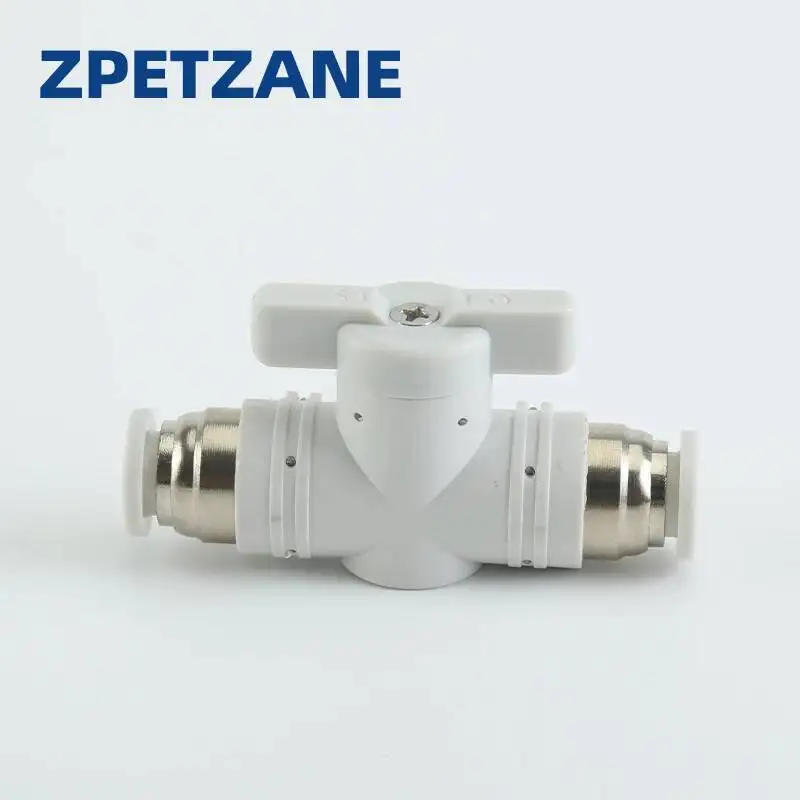 2pcs BUC Pneumatic Hand Valve Switch Quick Fittings Joint Adapter Push Lock 2-way Plug-in Air Control Hose Connection