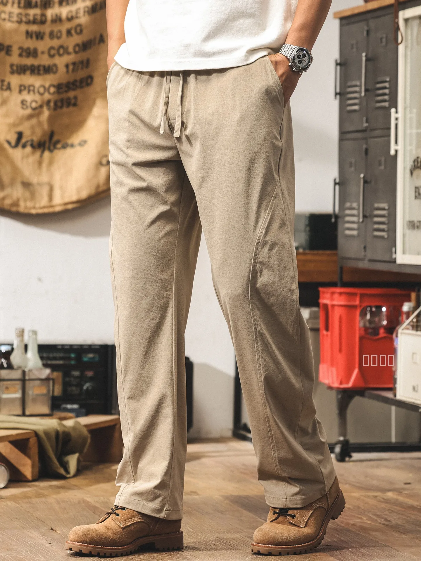 

Мужские повседневные брюки цвета хаки, летние, новые, в американском стиле, для активного отдыха и поездок на работу, свободного прямого кроя, быстросохнущие, длинные, молодежные, энергичные.