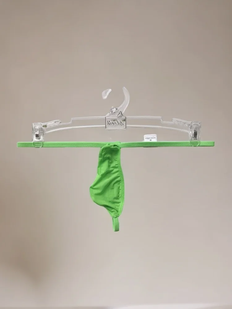Calzoncillos de seda helada elásticos de cintura baja para hombre, estilo ajustado, sexy, con cordón, de una sola línea, sens...