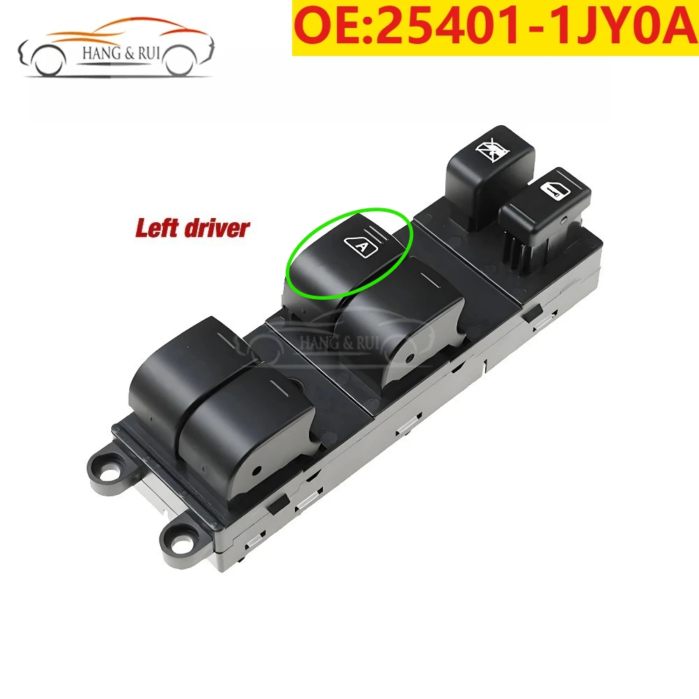 25401-1JY0A 25401-EL30A For Infiniti QX4 For Nissan Tiida Rogue Pathfinder Front Left Driver Power Window Master Control Switch