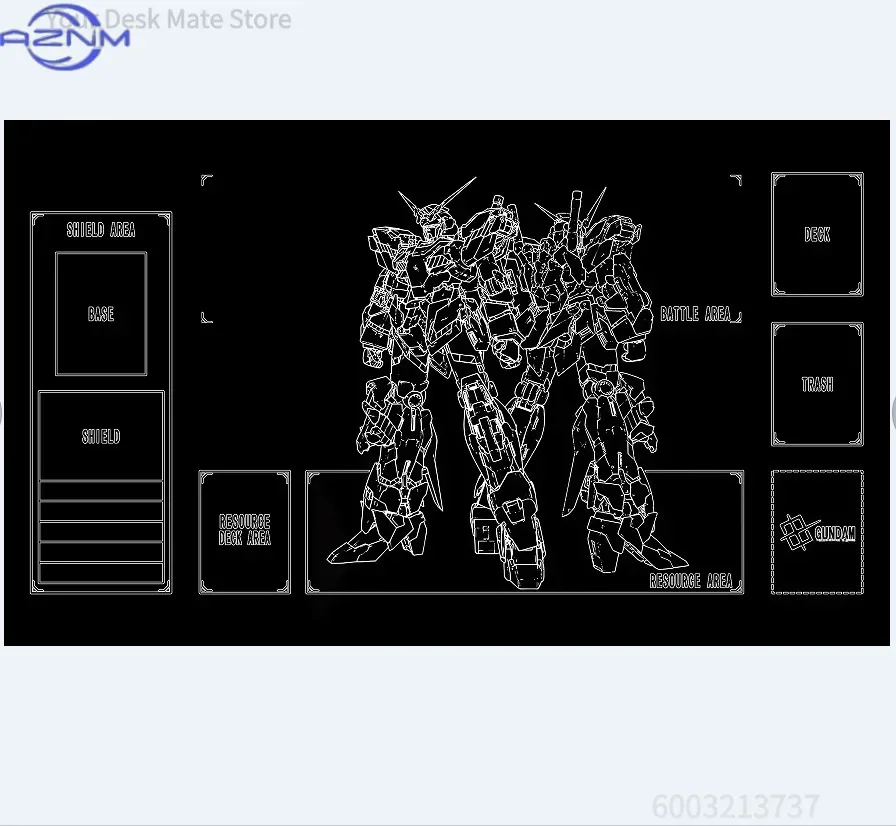 Gundam Witch From Mercury Custom GCG TCG Playmat Waterproof Non-Slip Rubber Desk Mat for Card Game Board Game Player Collector