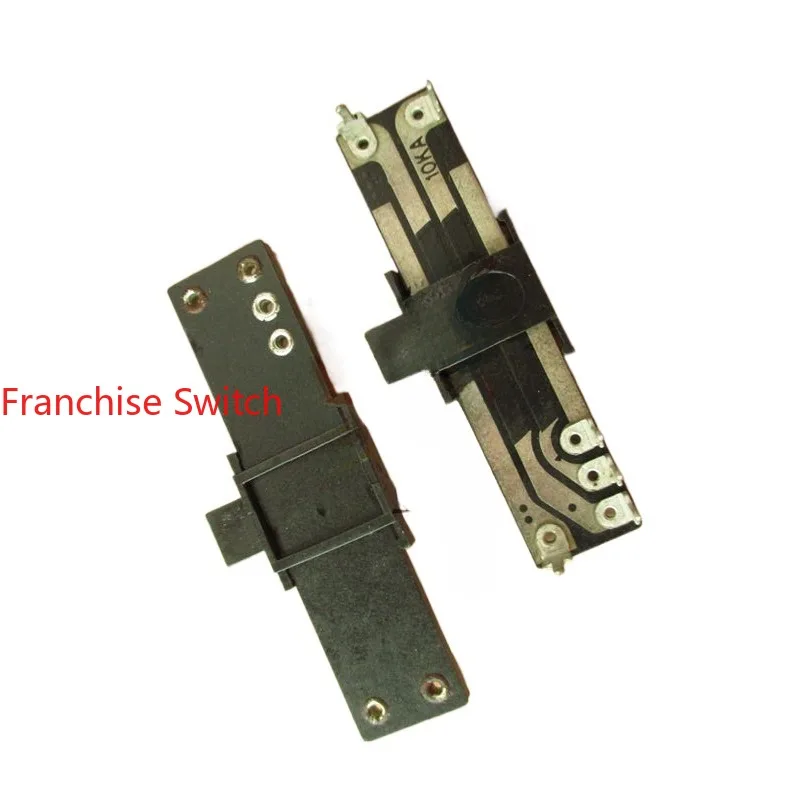 50PCS Total Length 40MM Shank Height 4MM 10K A10K In-line Horizontal Dual Direct Sliding Potentiometer,  