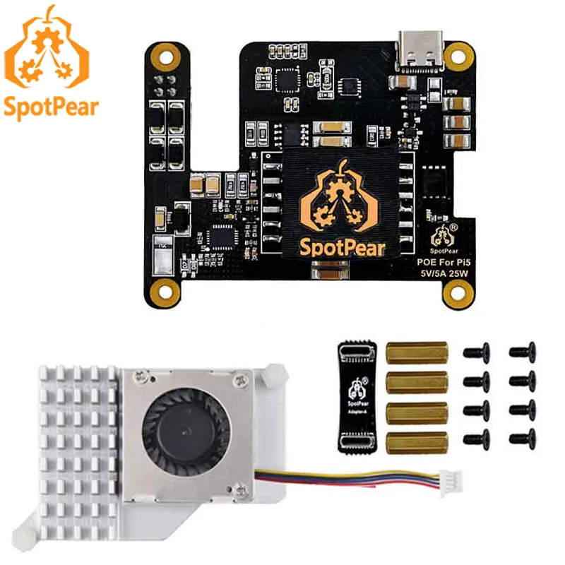 

Raspberry Pi 5 POE PD Trigger Activation Type C Power Over Ethernet 802.3af/at For Pi5