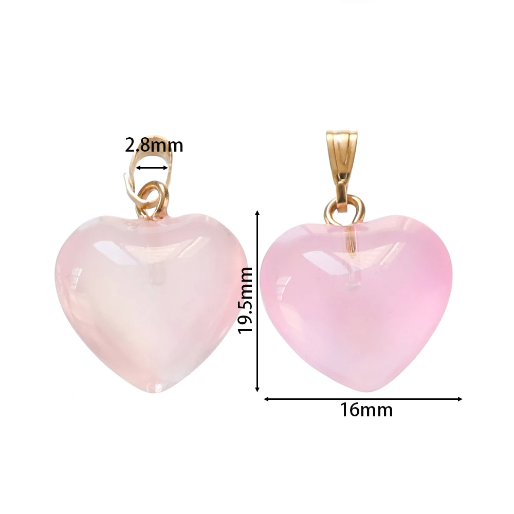 10pcs/Lot 19x16mm Heart Shape Czech Lampwork Beads Glass Beads Charms Pendant for Jewelry Making DIY Bracelets Necklace