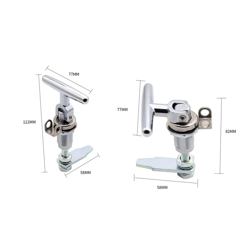 For RV Boat Door Lock T-Shaped Foldable Handle Adjustable Tension Door Lock RV Lock Accessories image 6