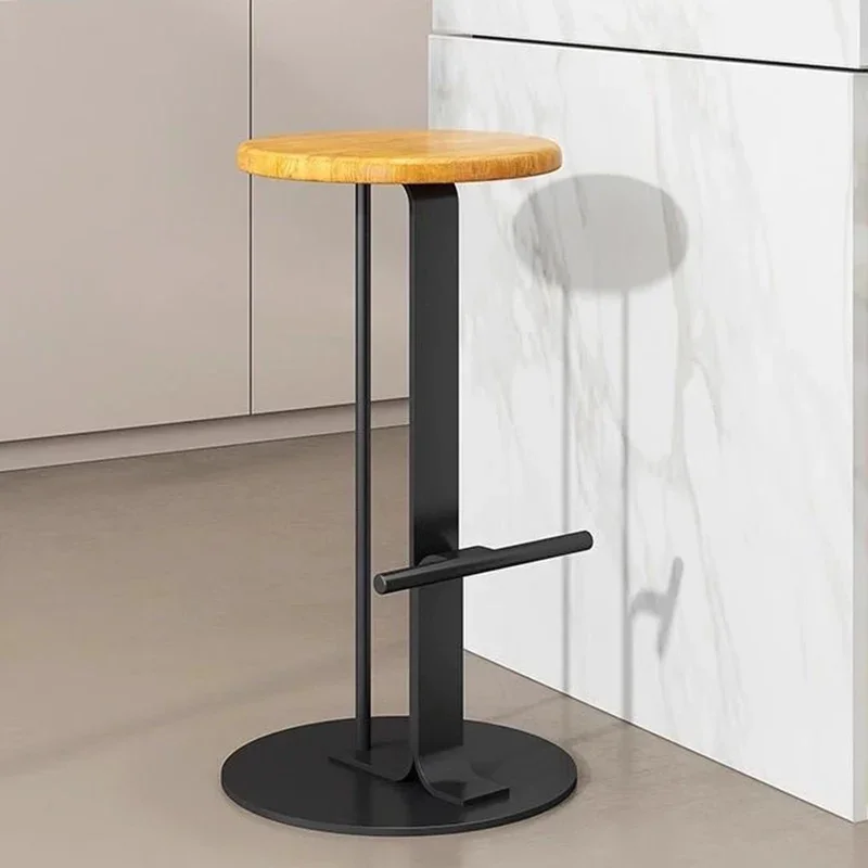 

Elegant Iron Simple Bar Stool Chair Cute Beauty Office Adjustable Bar Stool Vanity Wooden Bancos Para Barra De Cocina Furniture