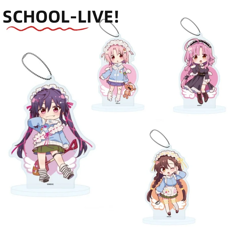 

Anime SCHOOL-LIVE! Acrylic Stand Cute Desktop Ornament Keychain Style Collect Christmas Fan gifts 10cm