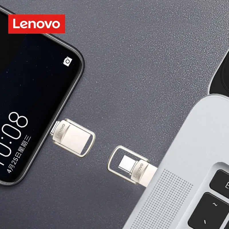 Lenovo 2TB U Disk 1TB USB 3.2 Type-C Interfejs Szybki pendrive Telefon komórkowy Komputer Wzajemna transmisja Przenośna pamięć USB