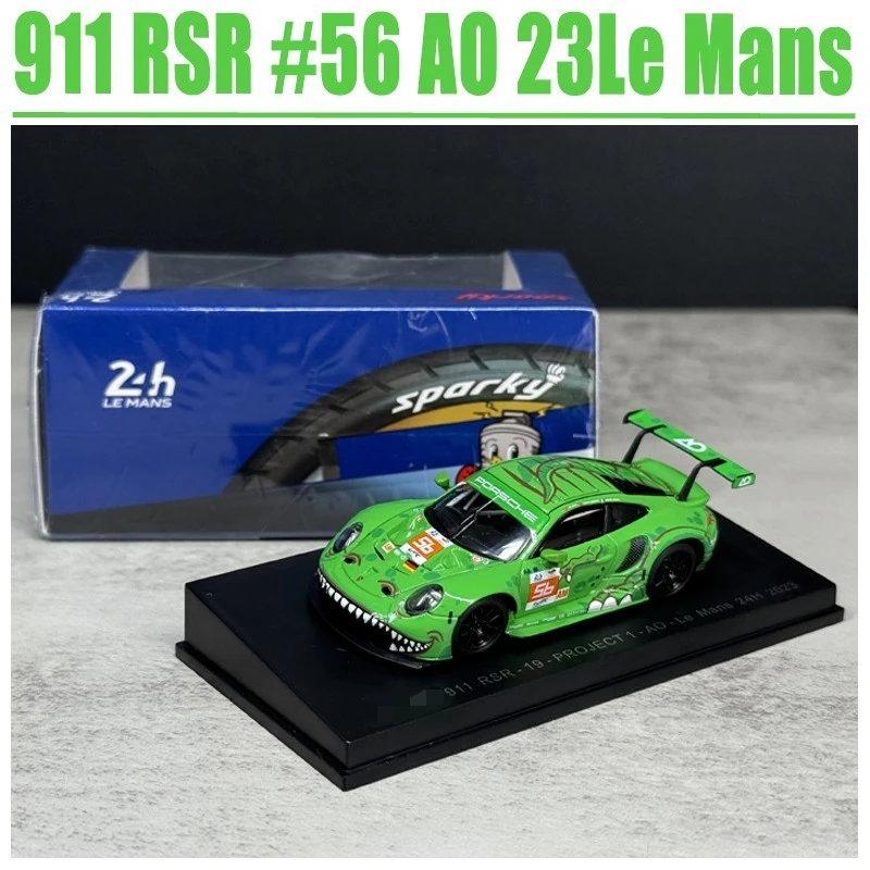 

Предпродажа Spark 1/64 911 RSR # 56 AO 23Le Mans игрушечный автомобиль из сплава, литая под давлением металлическая модель, подарки
