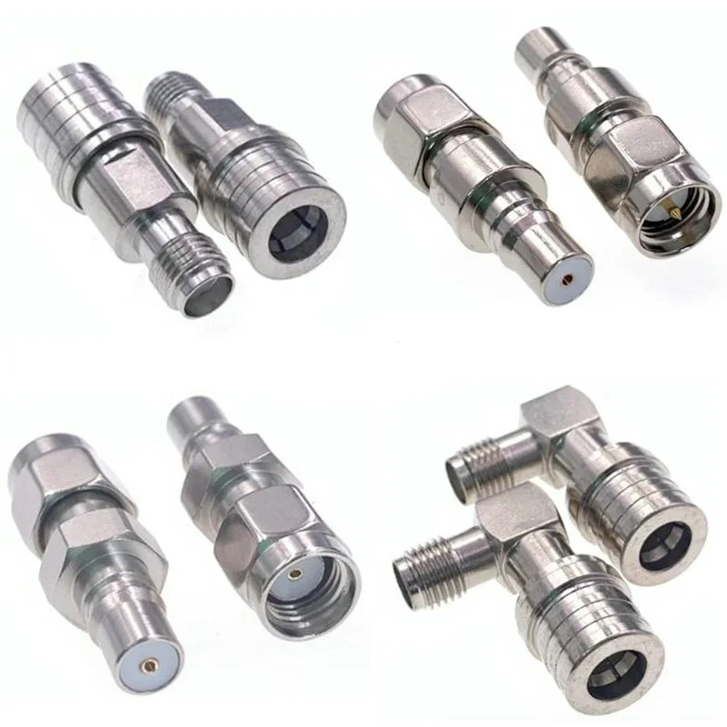 10PCS QMA Male Female to QMA RP SMA Male Female Adapter Conversion Connector Adaptor Right Angle L Shape