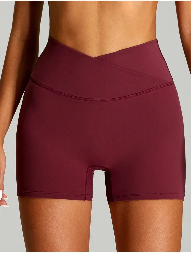 High Waist Yoga Shorts Women's Tight Running Yoga Pants Hip Lift Quick Drying Sports Fitness Shorts Comfortable and Fashionable