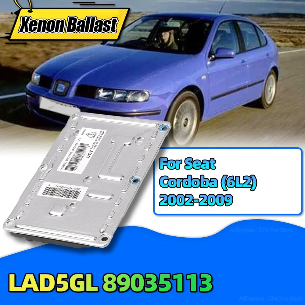  D1 D2 Xenon Headlight Ballast LAD5GL 89035113 Control Unit For Seat Cordoba 6L2 2002 2003 2004 2005 2006 2007 2008 2009