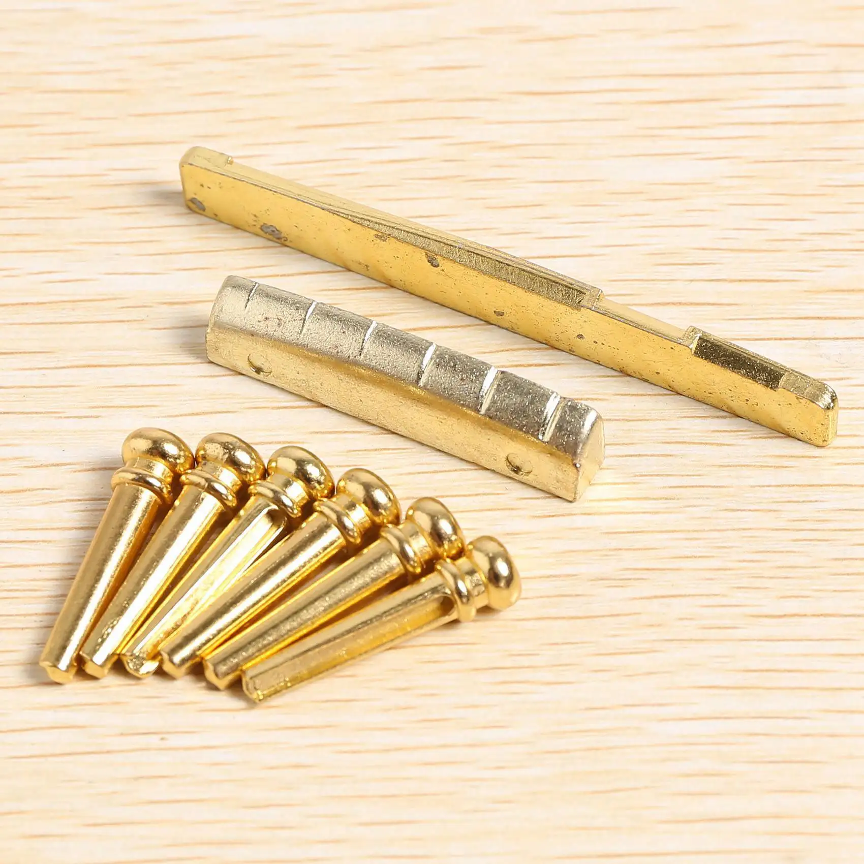 Dropship-12PCS Perni per ponte in ottone per chitarra Parti di ricambio per dado a sella per chitarra acustica