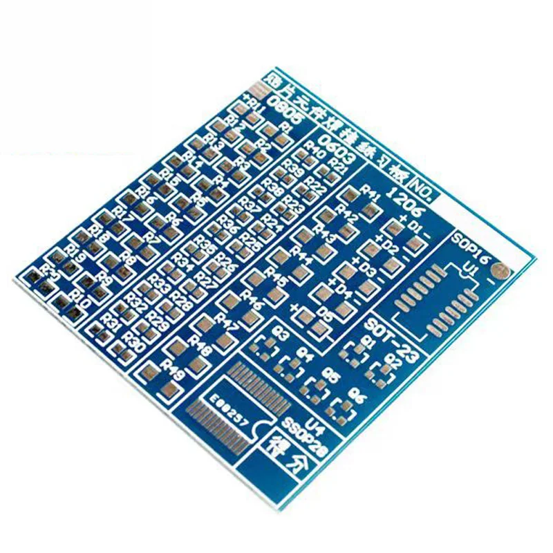 SMD Practice Board SMD Component Soldering Board for Electrical and Electronic Soldering Techniques Soldering Kit