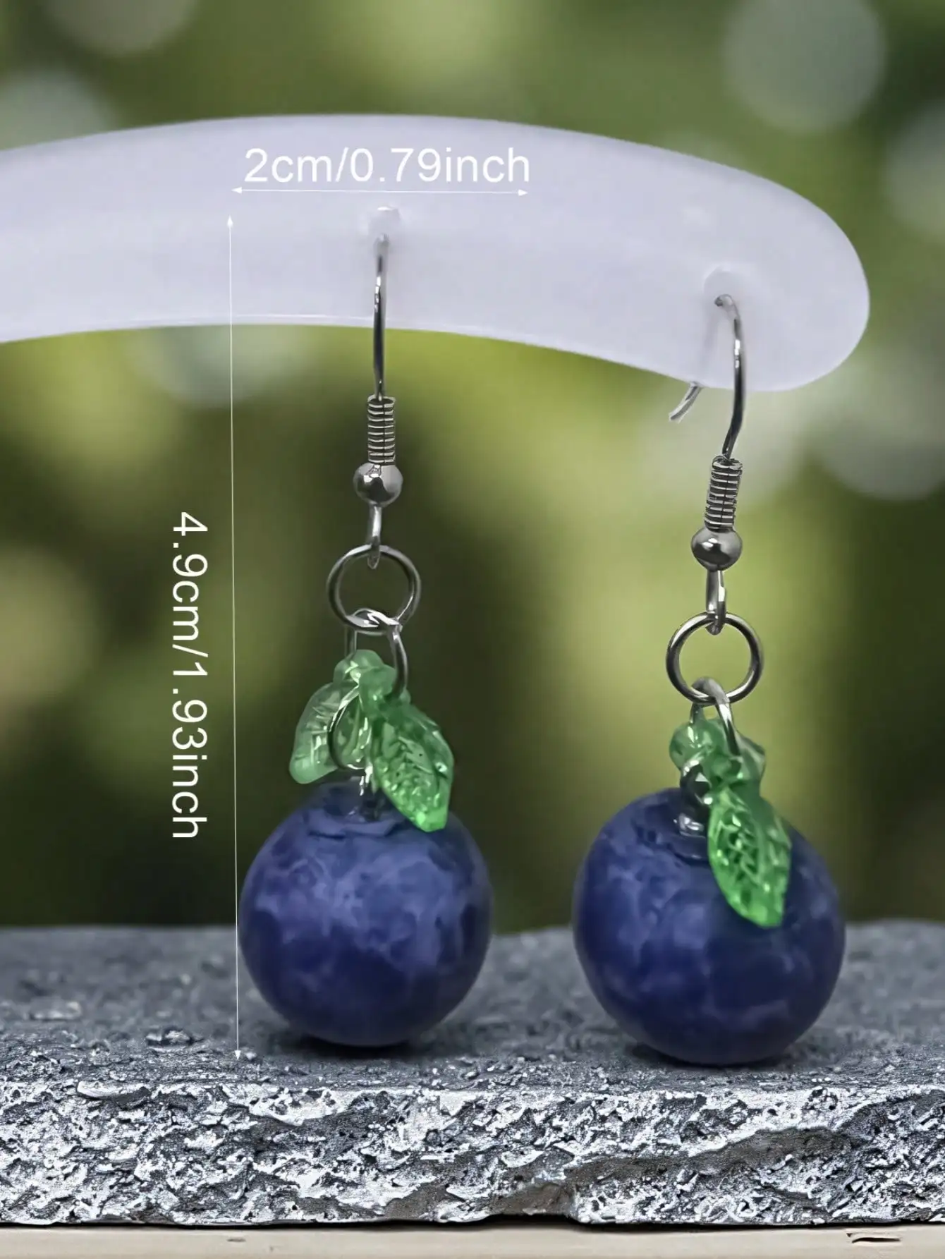1 Pair Cute & Fun Realistic Blueberry Earrings, Suitable For Women's Everyday Or Vacation Outfits - 36 - Image 2