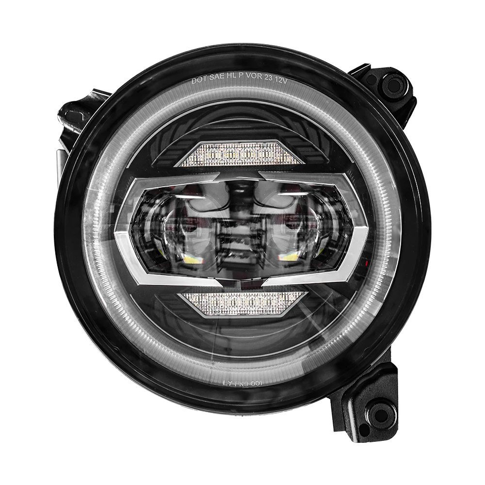 DOT E-mark Certificado 9 polegadas LED Projetor Farol Halo Anel Com DRL Car Led Faróis 9 ''para Jeep Wrangler JL 2018 +