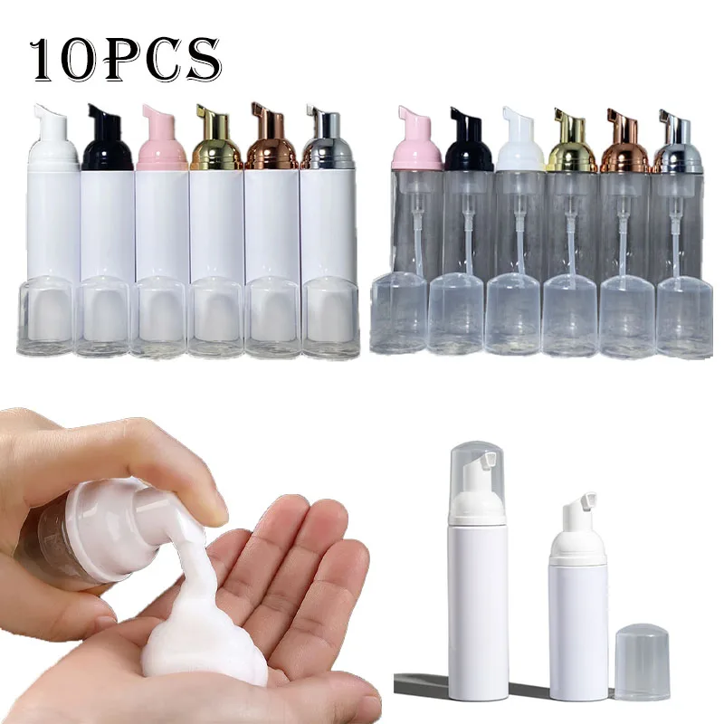 

10Pcs 308/60/80/100ML Wholesale Refillable Travel Foaming Bottle Empty Foam Pump Bottles Lotion Shampoo Dispenser Containers