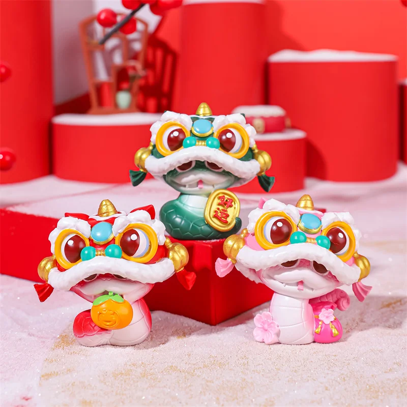 The Year Of Snake Figurines Cute Miniature Snake Statue Lucky Snakes Ornament Creative 2025 New Year Gifts For Children