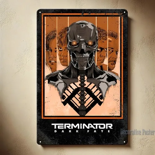Terminator  Dark Fate Arnold Schwarzenegger Movie Metal Poster Tin Sign -20x30cm