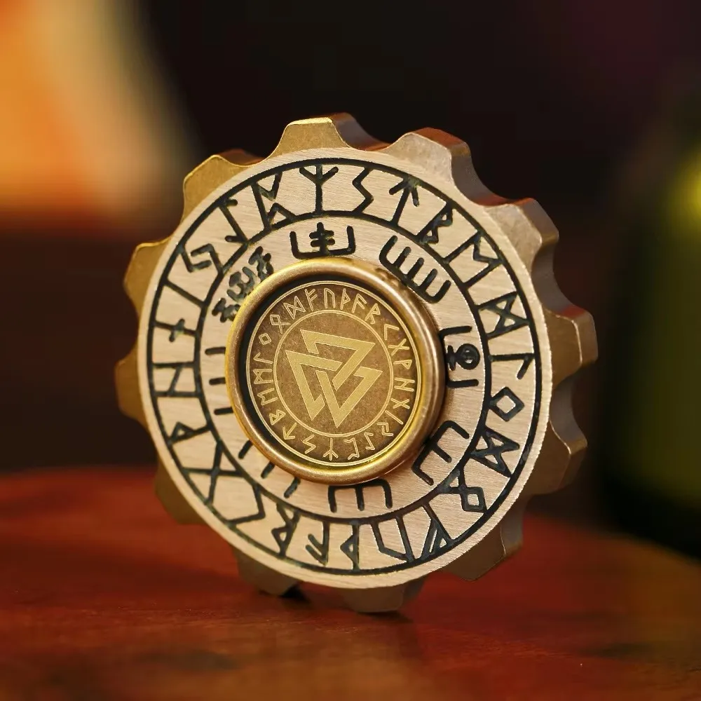 EDC Giroscopio con punta delle dita Rame puro assemblato Dito rotante Giroscopio per alleviare lo stress per adulti Bagua Giocattoli per alleviare lo stress