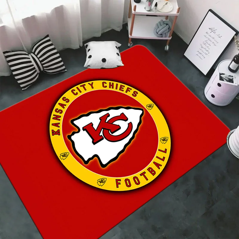 1pc，Kansas City C-Chiefs Room Rugs Ac Dc Living Room Bedroom Sofa Door Mat, Decorative Carpet Non-Slip Floor Mat