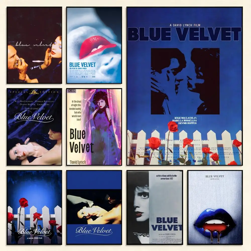 Surreal Movie Blue Velvet Poster Digital Solvent Print Waterproof PP Fade-Resistant Wall Art Room Decor Gift